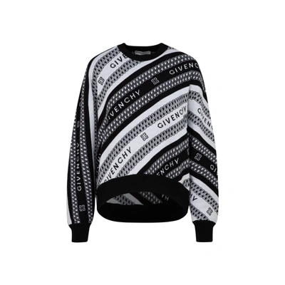 Shop Givenchy Chain Logo Sweater In Black