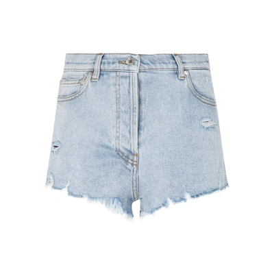 Shop Msgm Denim Shorts Jeans In Blue