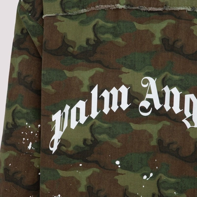 Shop Palm Angels Camo Loos Shirt In Green