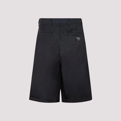 Shop Prada Re-nylon Cargo Shorts In Black