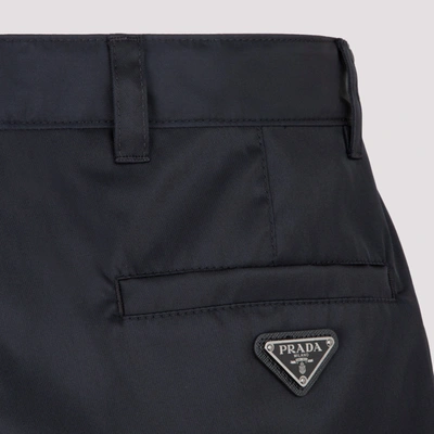 Shop Prada Re-nylon Cargo Shorts In Black