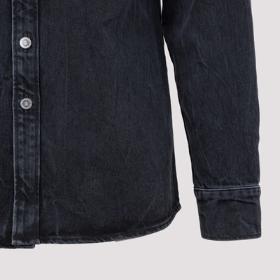 Shop Raf Simons Slim Fit Denim Shirt In Black