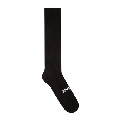 Shop Rick Owens Drkshdw Rick Owens Human Socks Underwearsocks In Black