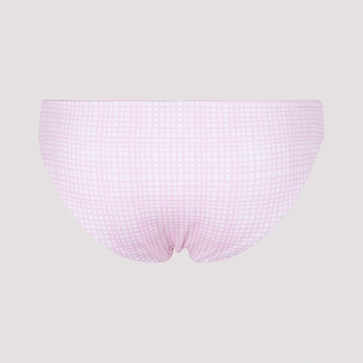 Shop Solid & Striped The Elle Reversible Bikini Bottom Swimwear In Pink &amp; Purple