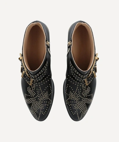 Chloé Susanna 45mm Studded Ankle Boots In Black