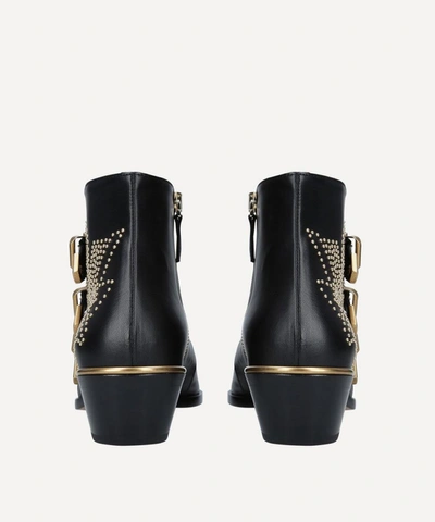 Chloé Susanna 45mm Studded Ankle Boots In Black