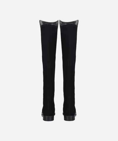 Stuart Weitzman Over-the-knee Boots With Luxurious Suede Finish And Elegant Design In Black