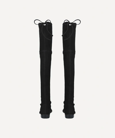 Shop Stuart Weitzman Women's Lowland Over-knee Suede Boots In Black