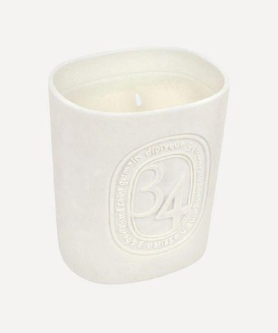 Shop Diptyque 34 Boulevard Saint Germain Candle 220g In White