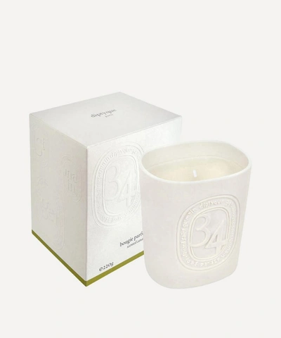 Shop Diptyque 34 Boulevard Saint Germain Candle 220g In White