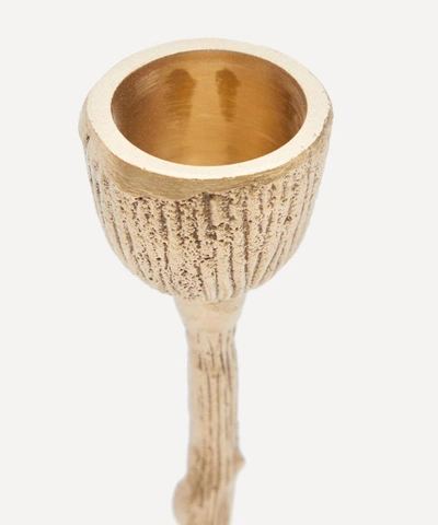 Doing Goods Misty Candlestick Holder In Gold-tone