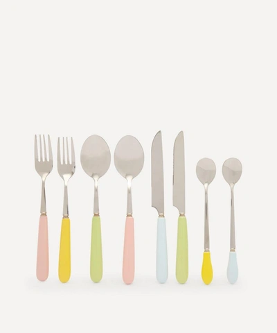 Shop Aeyre Home Pastel Cutlery Set Of 16 In Multicoloured
