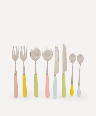 Shop Aeyre Home Pastel Cutlery Set Of 16 In Multicoloured