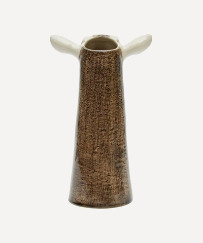 Quail Large Goat Vase In Assorted
