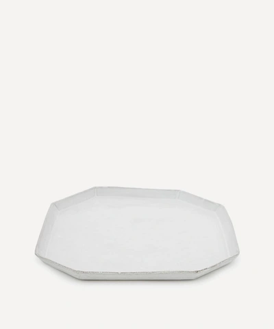 Astier De Villatte Octave Large Dinner Plate In White