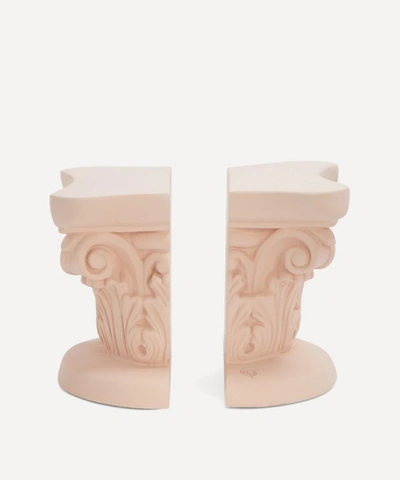 Shop Sophia Column Bookends Set Of Two In Pink