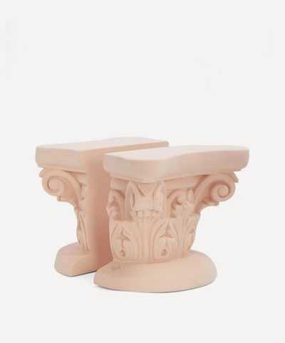 Shop Sophia Column Bookends Set Of Two In Pink