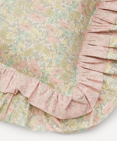 Coco & Wolf Poppy And Daisy, And Capel Double Ruffle Square Cushion In Multicoloured