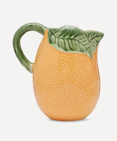 Bordallo Pinheiro Orange Earthenware Pitcher In Assorted