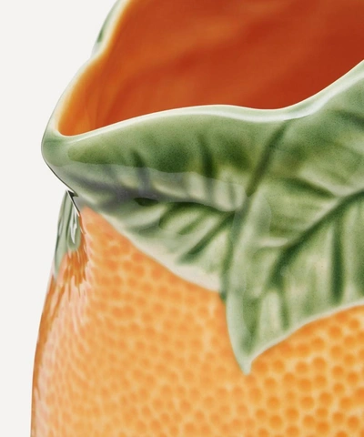 Bordallo Pinheiro Orange Earthenware Pitcher In Assorted