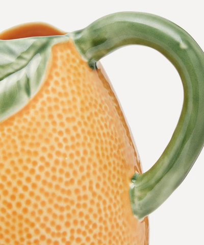 Bordallo Pinheiro Orange Earthenware Pitcher In Assorted