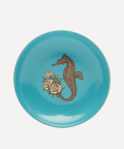Shop Avenida Home Mini Seahorse Plate In Blue