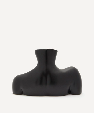 Shop Anissa Kermiche Matte Breast Friends Vase In Black