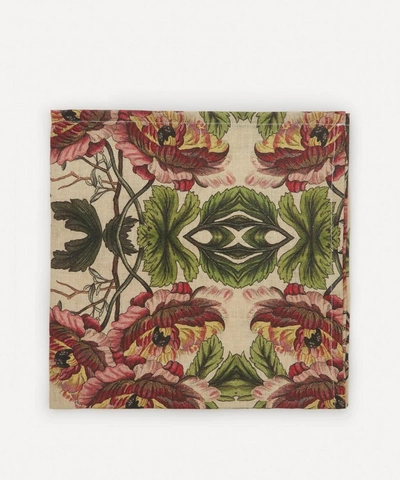 Shop Avenida Home Poppy 46x46cm Linen Napkin In Multicoloured