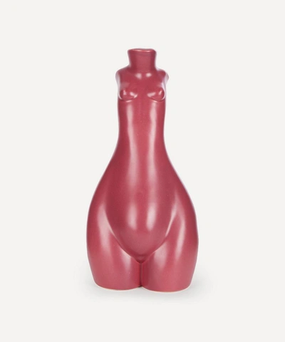 Shop Anissa Kermiche Matte Tit For Tat Tall Body Candlestick In Raspberry