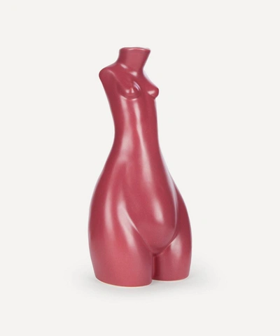 Shop Anissa Kermiche Matte Tit For Tat Tall Body Candlestick In Raspberry