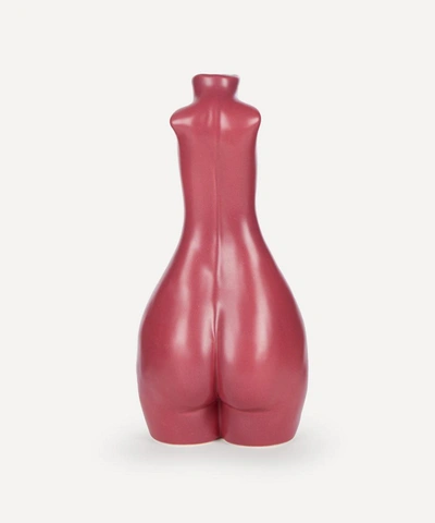 Shop Anissa Kermiche Matte Tit For Tat Tall Body Candlestick In Raspberry