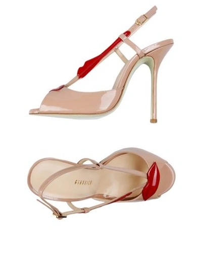 Giannico Sandals In Pale Pink