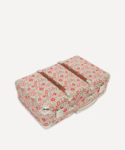 Shop Liberty London Danjo Tana Lawn Cotton Wrapped Suitcase In Red