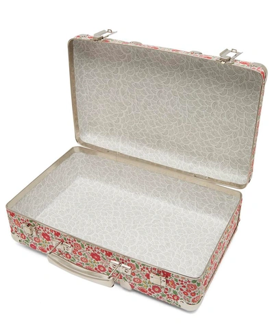 Shop Liberty London Danjo Tana Lawn Cotton Wrapped Suitcase In Red