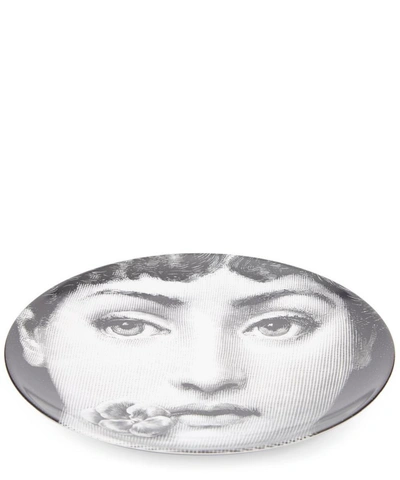 Shop Fornasetti Wall Plate No. 137 In Black And White