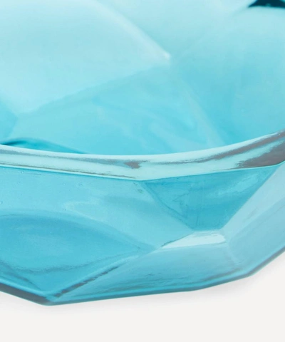 Shop San Miguel Recycled Glass Small Origami Bowl In Light Blue