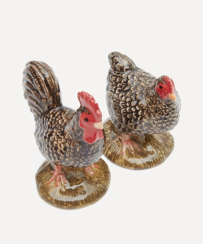 Quail Maran Hen And Cockerel Salt And Pepper Shakers In Assorted
