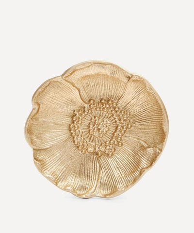 Shop Doing Goods Mia Poppy Plate In Gold-tone