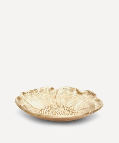 Doing Goods Mia Poppy Plate In Gold-tone