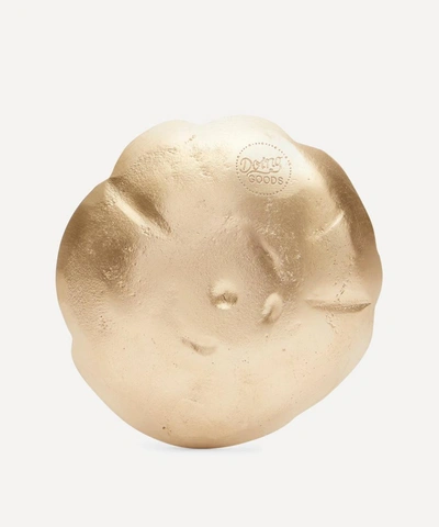 Shop Doing Goods Mia Poppy Plate In Gold-tone