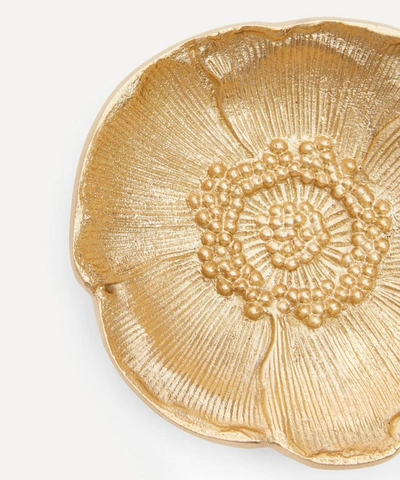 Shop Doing Goods Mia Poppy Plate In Gold-tone