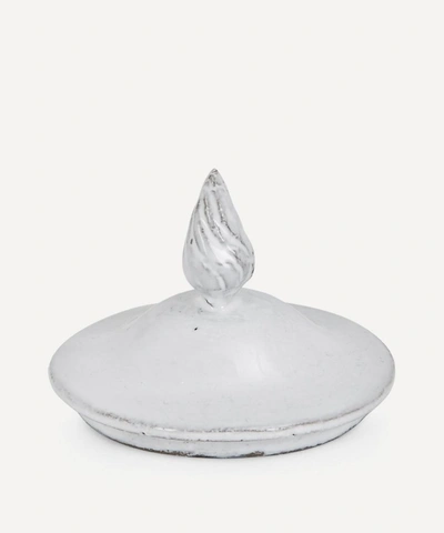 Astier De Villatte Flame Ceramic Candle Topper In White