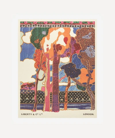 Liberty Unframed Frieze Archive  Art Print In Blue