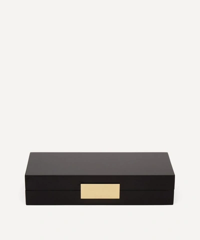 Shop Addison Ross Black Lacquer Box In Black And Gold