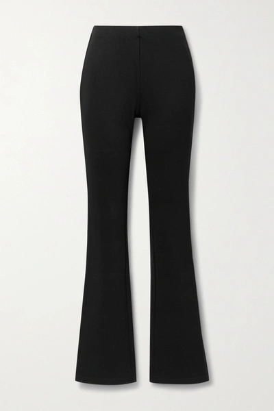 Shop Anine Bing Dakota Stretch-twill Bootcut Pants In Black