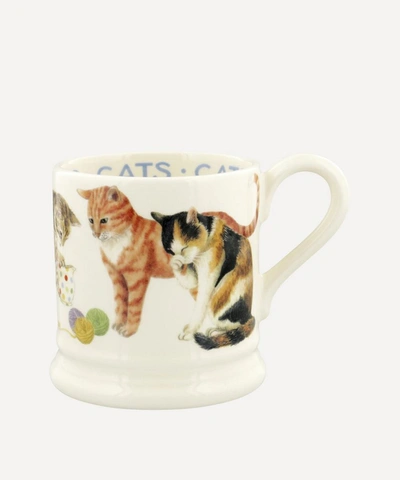 Shop Emma Bridgewater Cats All Over Half-pint Mug In Multicoloured