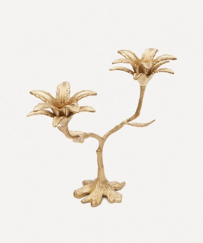 Shop Doing Goods Palash Palm Candlestick Holder In Gold