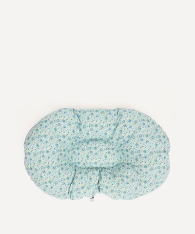 Shop Coco & Wolf Amelie Oval Rattan Dog Bed In Blue