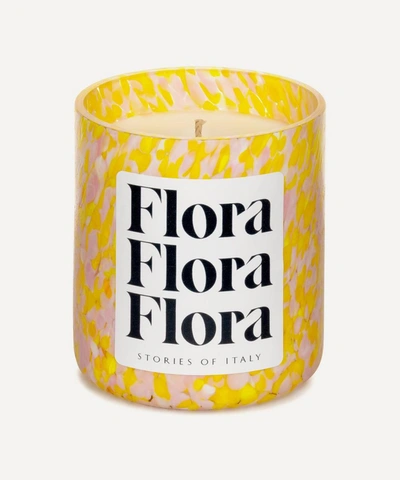 Shop Stories Of Italy Macchia Su Macchia Flora Scented Candle In Yellow/pink