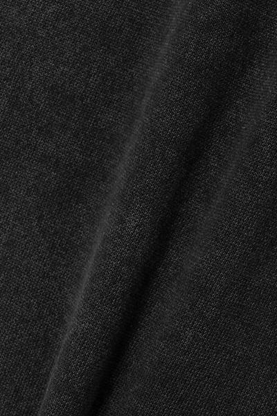 Shop R13 Cold-shoulder Distressed Cotton-jersey Mini Dress In Black